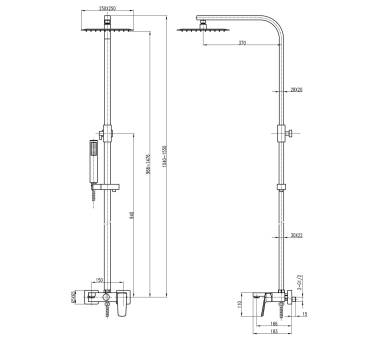 Душевая система TOPAZ LEXI TL 21102-H57-00