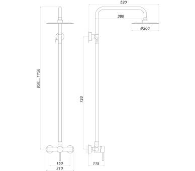 Душевая система Globus Lux DS0010