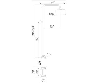 Душевая система Globus Lux DUKAT SD4-SH-05