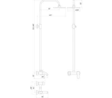 Душевая система Globus Lux LAZER GLLR-0001