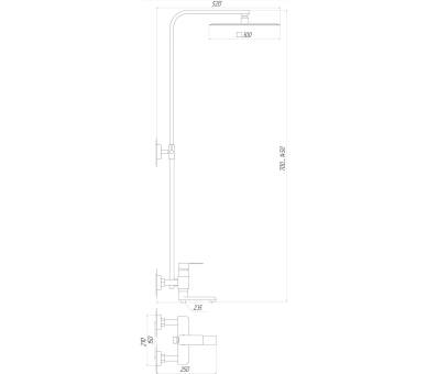 Душевая система Globus Lux MILANO GLM-0007
