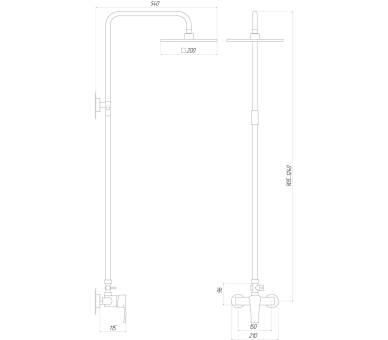 Душевая система Globus Lux PRIZMA VAN-DS0010