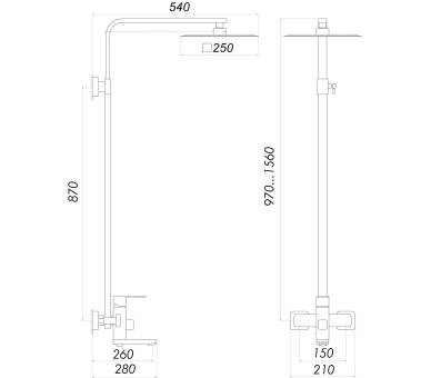 Душова система Globus Lux SICILIA PLUS-SBQ-SH-02-304