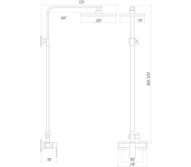 Душевая система Globus Lux SICILIA SBQ-SH-125-BB