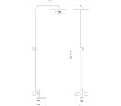 Душевая система Globus Lux SICILIA SBQ-SH-125-BB