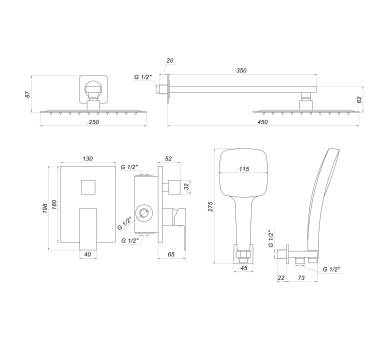Душевая система Globus Lux SMART GLM-205
