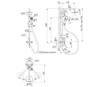 Душова панель Aria 1003 Nickel (k35) Lidz