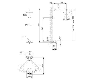 Душова панель Aria 1010 Nickel (k35) Lidz