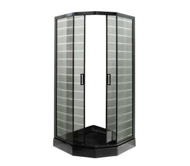 Душова кабіна VIVIA — Ida Black P 92/5 B LN 90х90х205 мілкий піддон