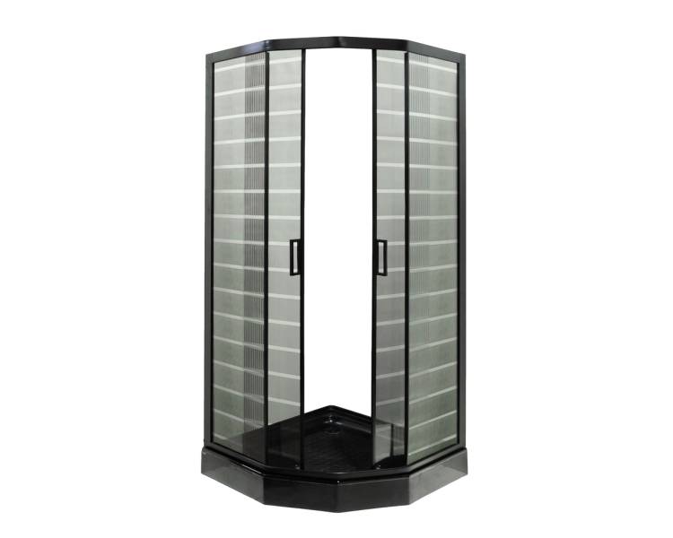 Душевая кабина VIVIA — Ida Black P 92/5 B LN 90х90х205 мелкий поддон