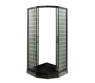 Душова кабіна VIVIA — Ida Black P 92/5 B LN 90х90х205 мілкий піддон