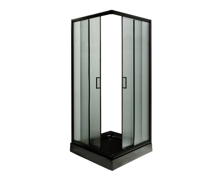 Душова кабіна VIVIA LAMIJA black 90х90х205 мілкий піддон