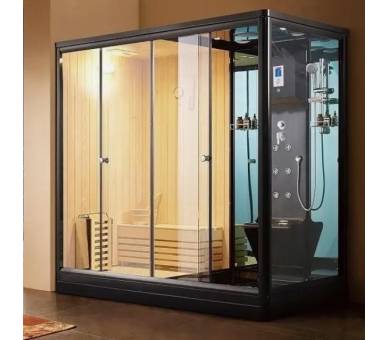Гідромасажний бокс із сауною Golston GA-U881 Black 2200х1200х2200 мм