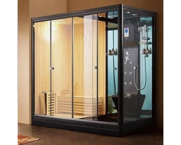 Гидромассажный бокс с сауной Golston GA-U881 Black 2200х1200х2200 мм