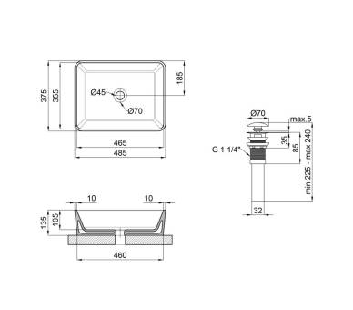 Умывальник Qtap Tern 475