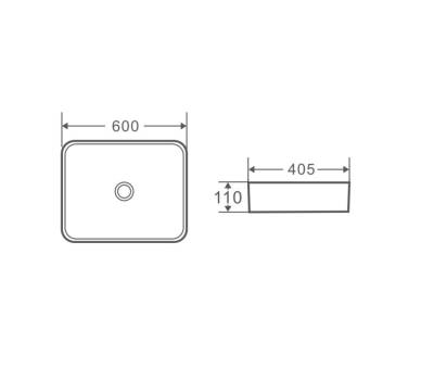 Умивальник Qtap Tern 600