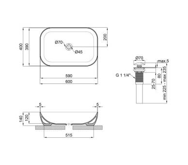 Умывальник Qtap Robin 610