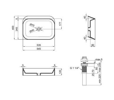 Умывальник Qtap Scorpio 550 Black