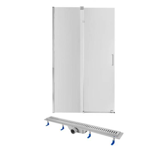 Стіна Walk-In GLIDE 120x190 + Лінійний трап 900 мм
