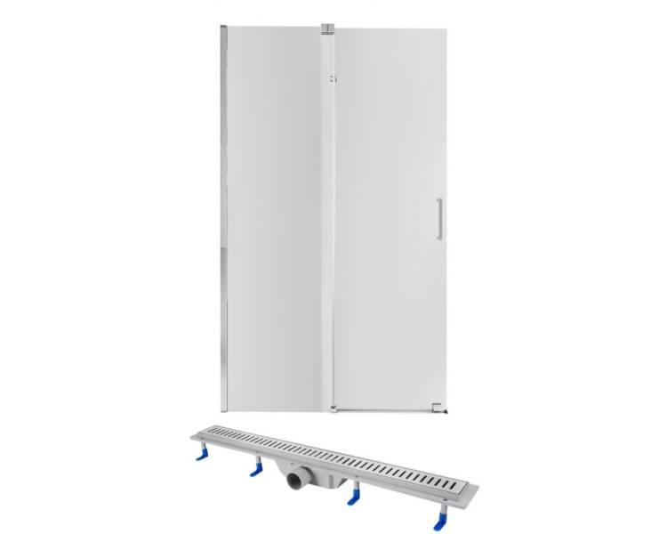 Стена Walk-In GLIDE 120x190 + Ленейний трап 900мм