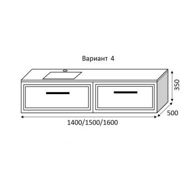 Меблі для ванної кімнати MARSAN Тумба 4 BATISTA