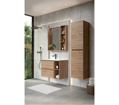Пенал підвісний Mirater Twist 40 L/R Дуб Корабельний з корзиною