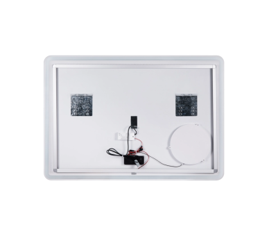 Зеркало Qtap Crow с LED, линза, часы 1000х800
