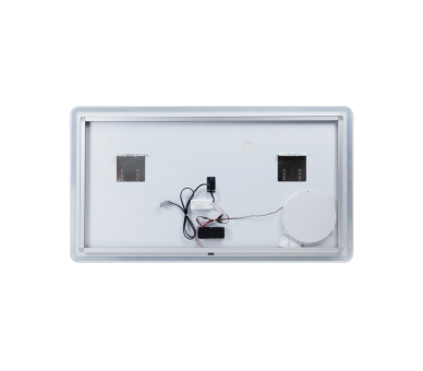 Зеркало Qtap Crow с LED, линза, часы 1200х700