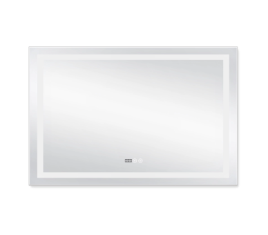 Зеркало Qtap Mideya (DC-F613) с LED, часы 1200х800