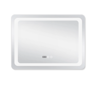 Зеркало Qtap Mideya (DC-F908) с LED, часы 800х600