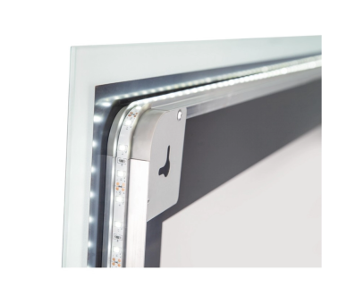 Дзеркало Qtap Mideya Classic з LED, годинник 1000х800