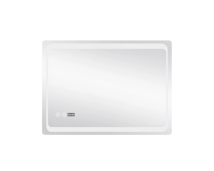 Зеркало Qtap Mideya с LED, часы 800х600 Зеркало Qtap Mideya с LED, часы 800х600