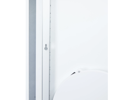 Дзеркало Qtap Stork з LED, годинник і лінза 800х600