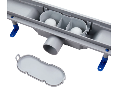 Душова кабіна PRESTO кв. мат. хром розпаш. 90х90 без піддону + Трап Dry FA304-700