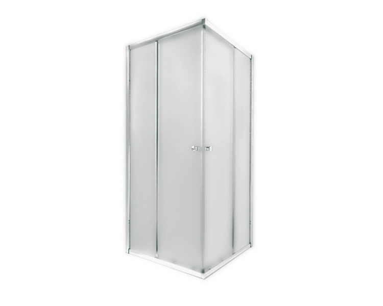 Душевая кабина PRESTO кв. мат. хром раздвиж. 90x90 без поддона