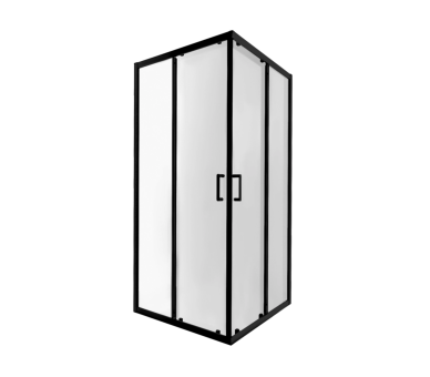 Душевая кабина PRESTO кв. черная раздвиж. 90x90 без поддона