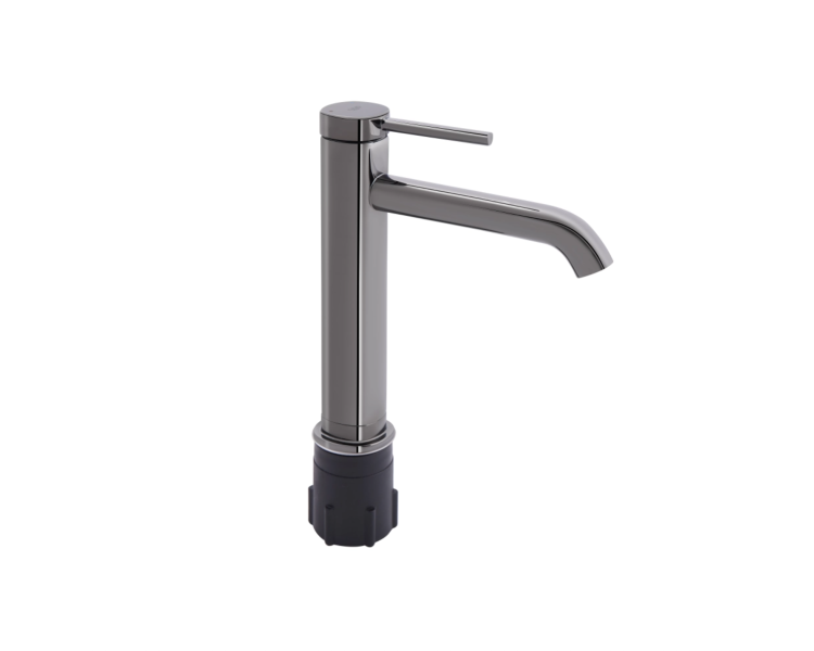 Змішувач для раковини високий Qtap Robin Black Chrome