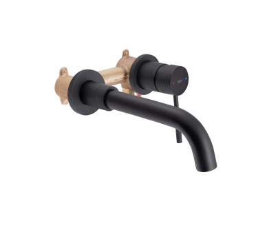 Смеситель для раковины скрытого монтажа Qtap Scorpio Black Matt