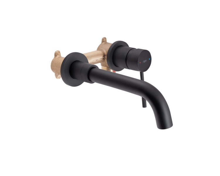 Смеситель для раковины скрытого монтажа Qtap Scorpio Black Matt