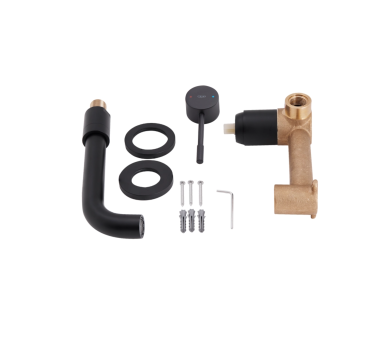 Смеситель для раковины скрытого монтажа Qtap Scorpio Black Matt