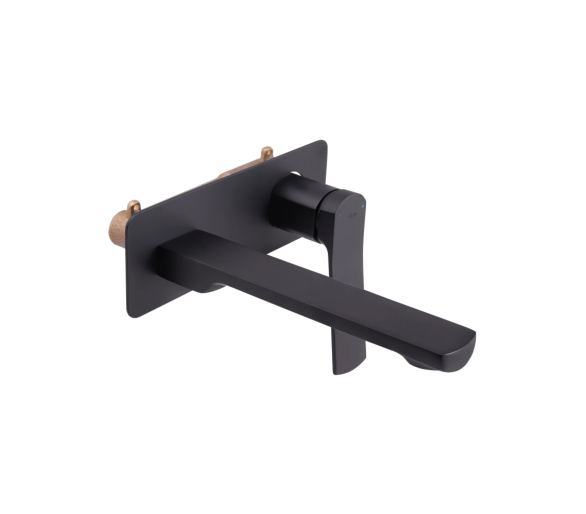 Змішувач для раковини прихованого монтажу Qtap Slavonice Black Matt