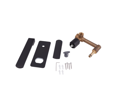 Смеситель для раковины скрытого монтажа Qtap Slavonice Black Matt