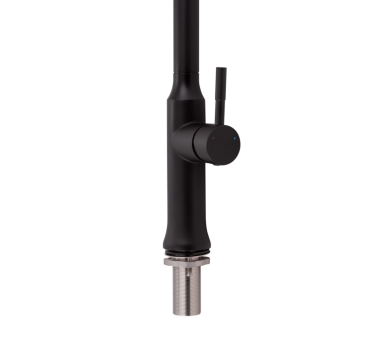 Смеситель для кухни выдвижной Qtap Baruska Black Matt