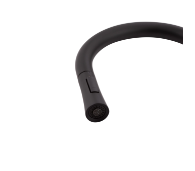 Смеситель для кухни выдвижной Qtap Baruska Black Matt