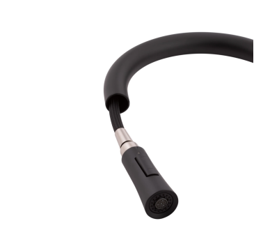 Смеситель для кухни выдвижной Qtap Baruska Black Matt