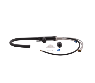 Смеситель для кухни выдвижной Qtap Baruska Black Matt