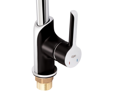 Смеситель для кухни Qtap Grand Chrome/Black