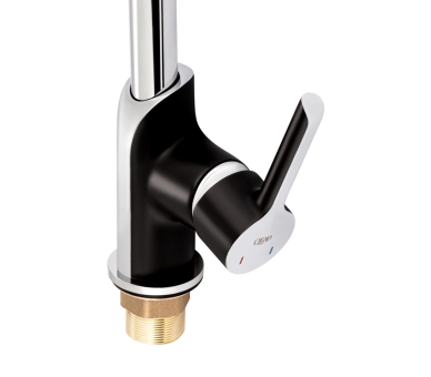 Смеситель для кухни Qtap Grand Chrome/Black