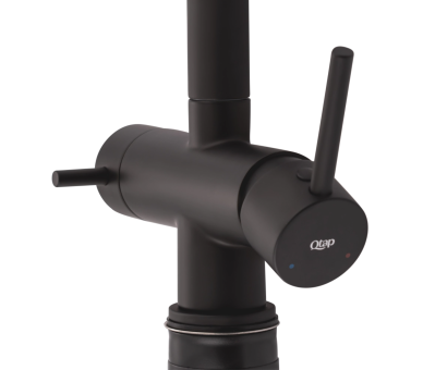 Смеситель для кухни и фильтра Qtap Kuchyne Black Matt