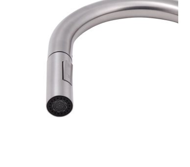 Смеситель для кухни выдвижной Qtap Lenicka Nickel PVD